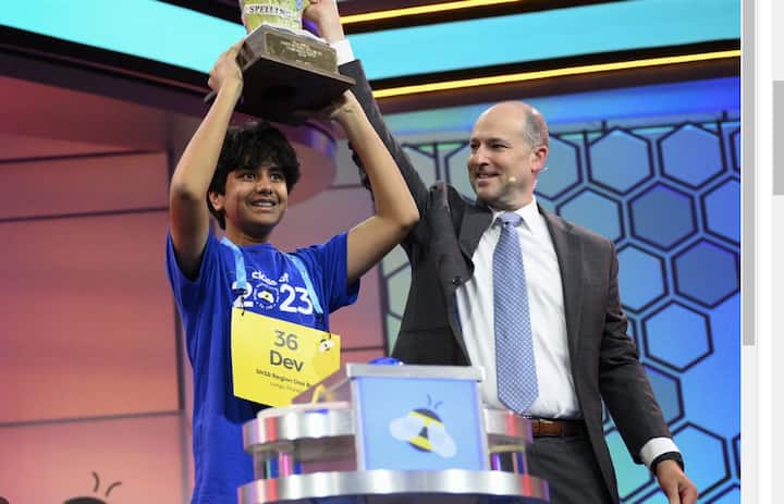 यूएसमधील नॅशनल स्पेलिंग बी चॅम्पियनशिप जिंकल्यानंतर देव म्हणाला ,  