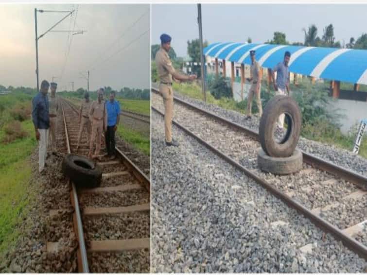 Conspiracy to overturn train in Trichy, police intensive investigation திருச்சியில் லாரி டயரை வைத்து ரயிலை கவிழ்க்க சதி: போலீசார் தீவிர விசாரணை