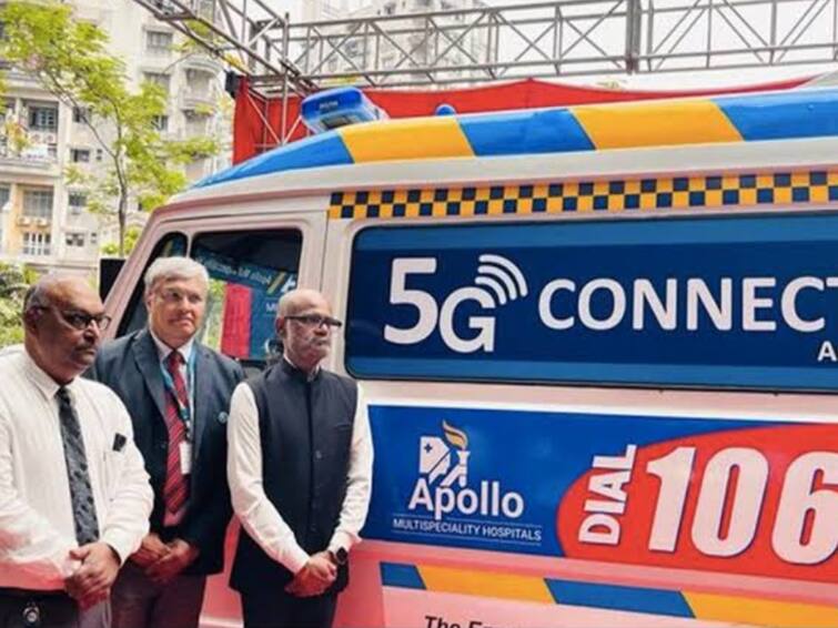 first 5G connected ambulance service of India Apollo launched in Kolkata இந்தியாவிலேயே முதல் 5ஜி இணைக்கப்பட்ட ஆம்புலன்ஸ் சேவை… கொல்கத்தாவில் அறிமுகப்படுத்தியது அப்போலோ!
