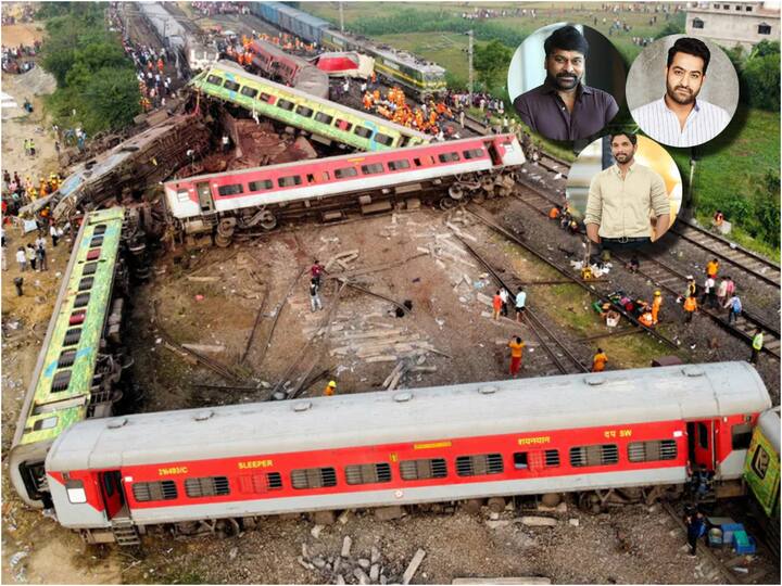 Coromandel train tragedy Chiranjeevi Jr NTR Anushka Allu Arjun Tollywood celebrities offer condolences Odisha train accident ఒడిశా రైలు ప్రమాదంపై టాలీవుడ్ సినీ ప్రముఖుల దిగ్భ్రాంతి - రక్తదానం చేయాలని అభిమానులకు చిరు పిలుపు 