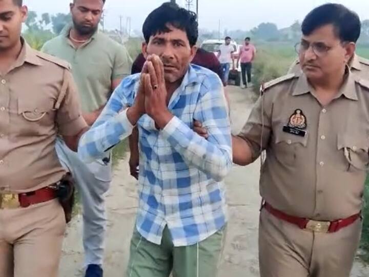 Baghpat police arrest cow smuggler in encounter who pleads saying cow is our mother ann Baghpat: 'गाय हमारी माता है', मुठभेड़ के बाद पुलिस के सामने गिड़गिड़ाने लगा गोतस्कर, कहा- 'माफ कर दो'