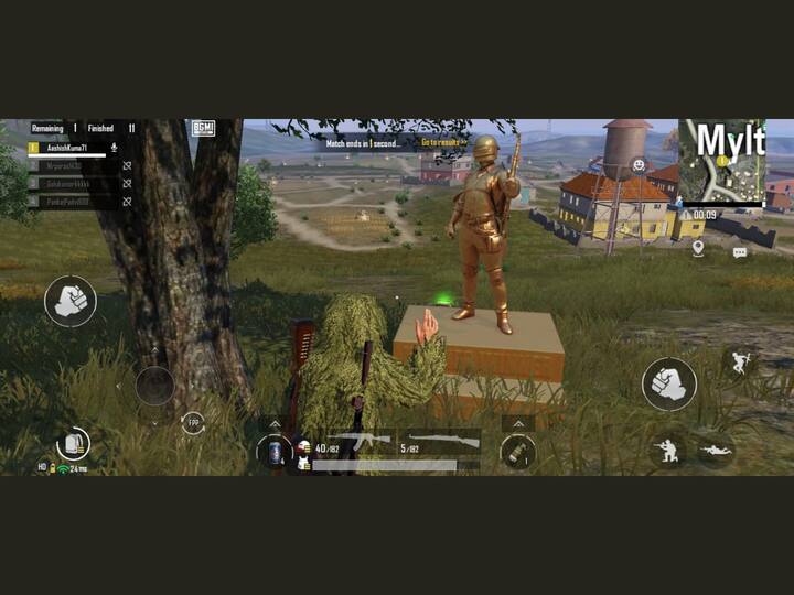In case you are stuck in a situation of ambush and opponents are firing then don't try to dodge by running straight rather run in a zig-zag direction and use the Prone and Crouch feature to further avoid damage. Follow these tips carefully and you might end up being the 'Last Man Standing' like in this picture. (Image Source: Screenshot/ABP Live)