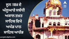 Operation Blue Star: ਜੂਨ ਚੁਰਾਸੀ ਦੇ ਘੱਲੂਘਾਰੇ ਸਬੰਧੀ ਅਕਾਲ ਤਖ਼ਤ ਸਾਹਿਬ ਵਿਖੇ ਅਖੰਡ ਪਾਠ ਸਾਹਿਬ ਆਰੰਭ