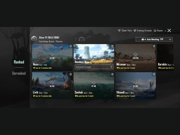 BGMI has returned with several modes for gameplay such as the Classic Erangel, TDM, Sniper Training, War, Royale Arena: Assault, and Versus AI, along with many more. (Image Source: Screenshot/ABP Live)
