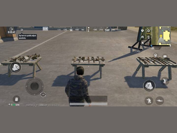 The second is to choose your weapons wisely. Let us first understand the categories of guns that exist in the game. The categories are- Meeles, Crossbows, Pistols, SMGs (Sub Machine Guns), LMGs (Light Machine Guns), SG (Shot Guns), AR (Assault Rifles), SR (Sniper Rifles), DMR (Designated Marksman Rifles). Ideally, you should have an Assault Rifle/Light Machine Gun and a Sniper Rifle in your arsenal. (Image Source: Screenshot/ABP Live)