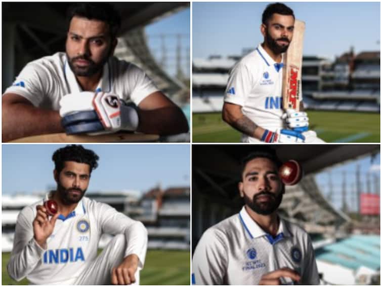 IND vs AUS WTC Final BCCI Shares Pictures From Photoshoot Of Indian Players In Brand-New Jersey For IND vs AUS WTC Final BCCI Shares Pictures From Photoshoot Of Indian Players In Brand-New Jersey For IND vs AUS WTC Final
