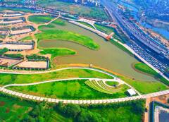 सीएम केजरीवाल ने शेयर की तस्वीरें, कहा- 'अब झीलों का शहर बन रहा है दिल्ली'