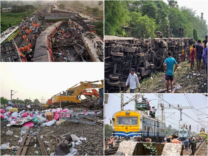 Hours after Ashwini Vaishnaw said that both up and down railway tracks at the Balasore accident site had been repaired, the first train movement was recorded on the section late on Sunday evening.