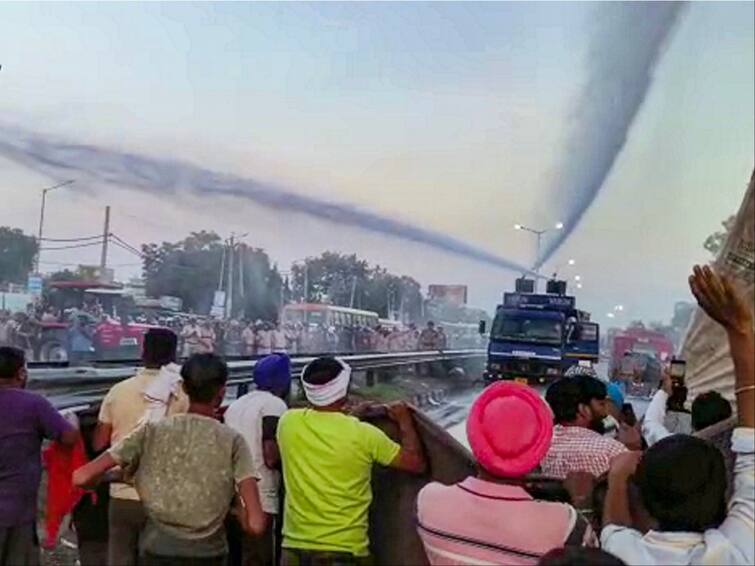 Video: Haryana Police Uses Water Canon To Disperse Farmers Blocking Highway Over MSP Demand Video: Haryana Police Uses Water Canon To Disperse Farmers Blocking Highway Over MSP Demand