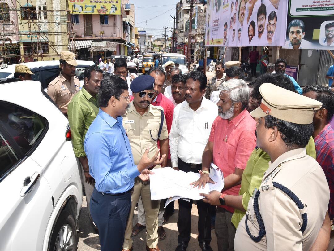 மாடவீதியில் அமைக்கப்படும் சிமெண்ட் சாலை.. திருவண்ணாமலையில் போக்குவரத்து மாற்றமா? ஆட்சியர் ஆய்வு!