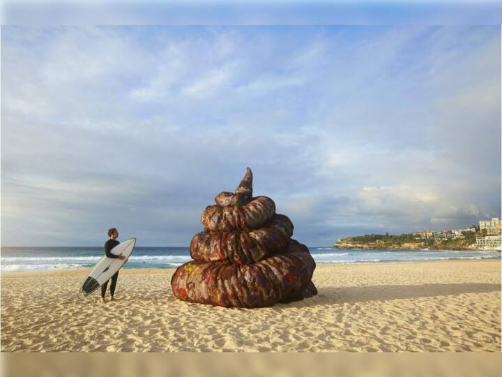 Australia Bondi Beach Poo Sculpture Photos Viral On Social Media Know Reason Behind Making It ऑस्ट्रेलिया में है काफी ऊंचा पॉटी का ढेर! घिन करने के बजाय लोग छू-छूकर ले रहे सेल्फी!