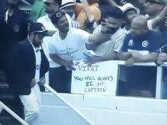 'आप हमेशा मेरे कप्तान रहेंगे', कोहली को लेकर वायरल हो रहा बैनर, वीडियो में देखें कैसे लड़खड़ाए रोहित शर्मा