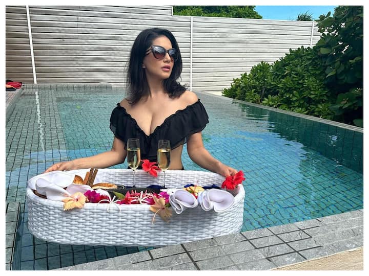 Sunny Leone, who made her Cannes Film Festival debut this year, is currently holidaying in the Maldives with her family.