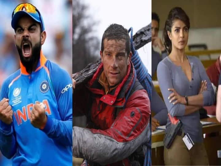 Bear grills has invited priyanka chopra and virat kholi for man vs wild show Man Vs Wild Show : விராட் கோலி, பிரியங்கா சோப்ரா சாகச பயணம் பற்றி அறிய விருப்பம்... அழைப்பு விடுத்த பியர் கிரில்ஸ்