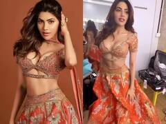 Pics: ડીપ નેક બ્લાઉઝની સાથે લેંઘો પહેરેલી Nikki Tamboli લાગી અપ્સરા, એક્ટ્રેસની અદાઓ પર ફેન્સ ફિદા....