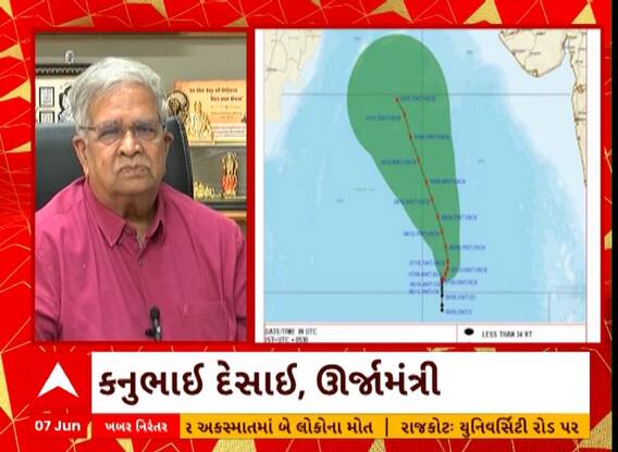 વાવાઝોડાને લઈને ઊર્જામંત્રી કનુભાઈ દેસાઈનું મહત્વનું નિવેદન આવ્યુ સામે