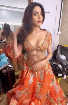 डीप नेक ब्लाउज के साथ लहंगा पहन Nikki Tamboli लगीं बेहद खूबसूरत, एक्ट्रेस की अदाओं ने फैंस को बनाया दिवाना