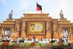 IN PICS: DMK Celebrates Centenary Of Late CM Karunanidhi At Chennai's Binny Mills