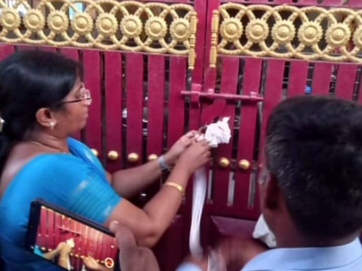 Kulithlai Veeranapatti Kaliamman temple The revenue department locked Kulithlai: பட்டியலின இளைஞரை உள்ளே விட மறுப்பு.. கோயிலை பூட்டி சீல் வைத்த வருவாய் துறையினர்..!