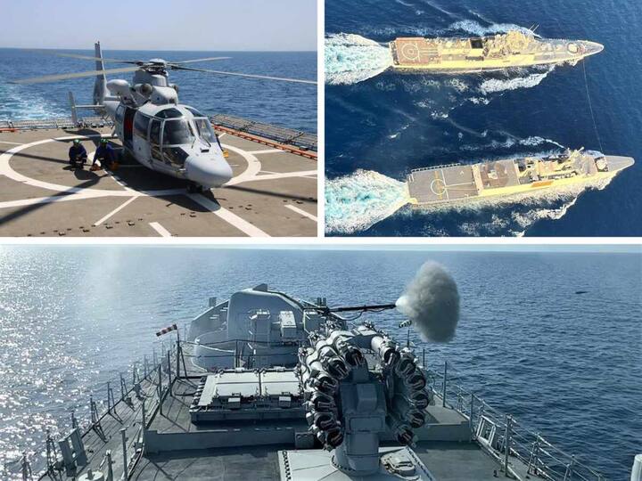 A wide range of naval operations were conducted as India, France and UAE concluded their first-ever trilateral maritime partnership exercise this week in the Gulf of Oman.