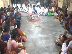 மயிலாடுதுறை: வழுவூர் வீரட்டேஸ்வரர் கோயிலில் திருப்பணியை துவக்கக் கோரி மக்கள் உள்ளிருப்பு போராட்டம்