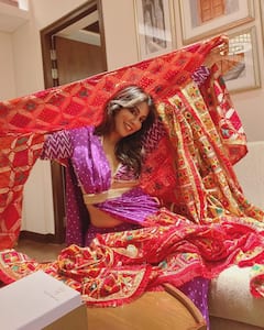 Chitrangda Singh Shares Phulkari Love In A Purple Saree; See