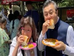 'Teekha Kam Please': Japanese Ambassador To India Tries Vada Pav In Pune. WATCH