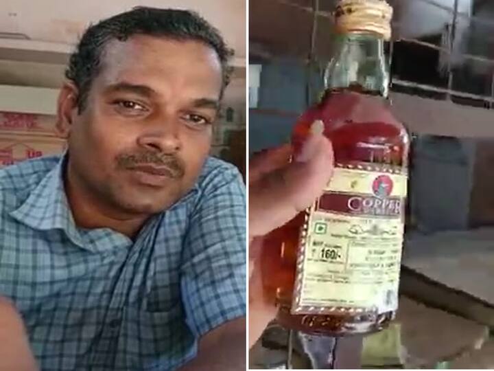 10 rupees extra per bottle of liquor in Villupuram Sales staff temporarily fired TNN விழுப்புரத்தில் மதுபாட்டிலுக்கு கூடுதலாக 10 ரூபாய் விற்பனை -  ஊழியர் தற்காலிக பணி நீக்கம்