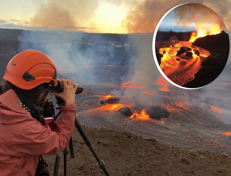 Which volcano erupted in America, people are going to take pictures of it?  See