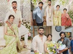 Lavanya Varun Tej : ரீல் ஜோடி இப்போ ரியல் ஜோடி ஆயாச்சு.. ஜோராக நடந்த லாவண்யா - வருண் தேஜ் நிச்சயம்!