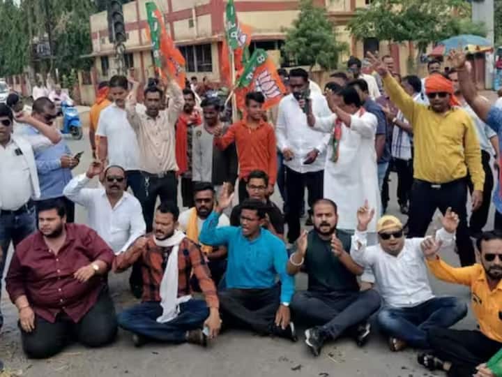 Chhattisgarh kawasi lakhma BJYM bastar news ANN Chhattisgarh: कवासी लखमा पर फूटा BJP कार्यकर्ताओं का गुस्सा! अपशब्द से नाराज भाजयुमो ने मंत्री का फूंका पुतला