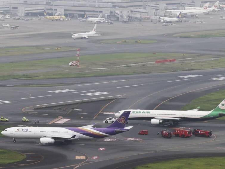 Two Planes Collide On Runway At Tokyo's Haneda Airport, No Injuries Reported Two Planes Collide: రన్‌వేపై ఢీకొట్టుకున్న విమానాలు, విరిగిపోయిన రెక్కలు - తృటిలో తప్పిన ప్రమాదం