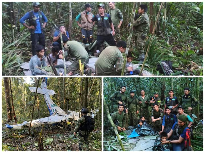 Four children who disappeared 40 days ago after a plane crashed in the Amazon jungle have been found alive, Colombian authorities announced.