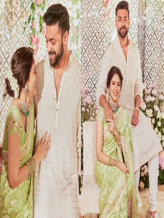 டோலிவுட் நட்சத்திரங்கள் வருண் - லாவண்யா நிச்சயதார்த்த புகைப்படங்கள்!