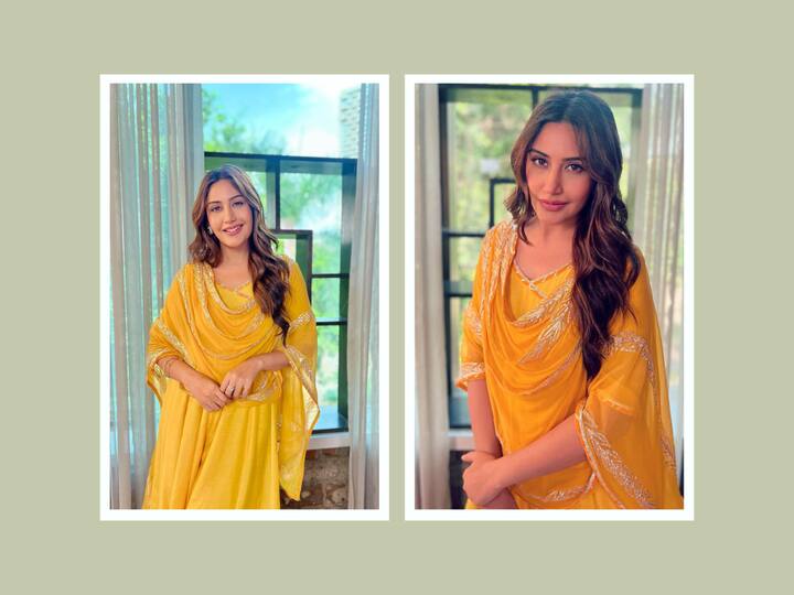 Surbhi Chandna brought some freshness to Instagram as she shared pictures in a mustard-yellow outfit.