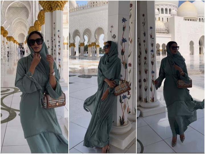 Jasmin Bhasin shared video wearing a burqa from Dubai Mosque people trolled fiercely Jasmin Bhasin को बुर्का पहन वीडियो शेयर करना पड़ा भारी, लोगों ने जमकर किया ट्रोल बोले- 'कुछ लिहाज कर लो'