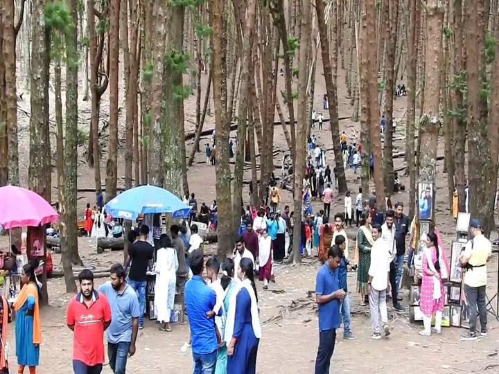 Tourists gathered in Kodaikanal near the end of summer vacation Summer Vacation: முடியப்போகும் கோடை விடுமுறை... கொடைக்கானலில் குவிந்த சுற்றுலா பயணிகள்....!