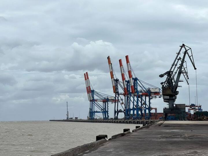 Deendayal Port Authority PRO Om Prakash in Gujarat's Kandla said signal number 10 has been put up and there are no ships at Kandla port. He also said a temporary shelter centre has been set up for the people with all facilities. (Source: ANI)