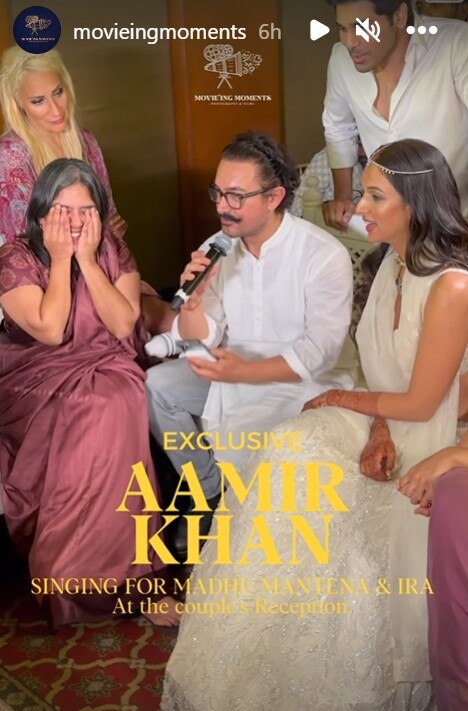 Madhu-Ira Wedding Reception: Aamir Khan Croons For Newlyweds; Hrithik Roshan, Saba Azad Pose Together
