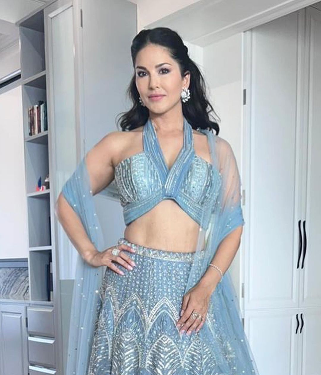 Sunny Leone In Designer Saree | Zeenat