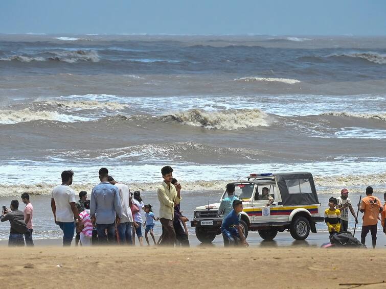 Juhu Silver Beach drowning incident scene with lifeguards 