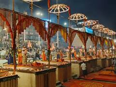 शंखनाद, घंटी और डमरू की आवाज पर G-20 मेहमानों का स्वागत, गणपति पूजन से लेकर भव्य गंगा आरती भी देखी