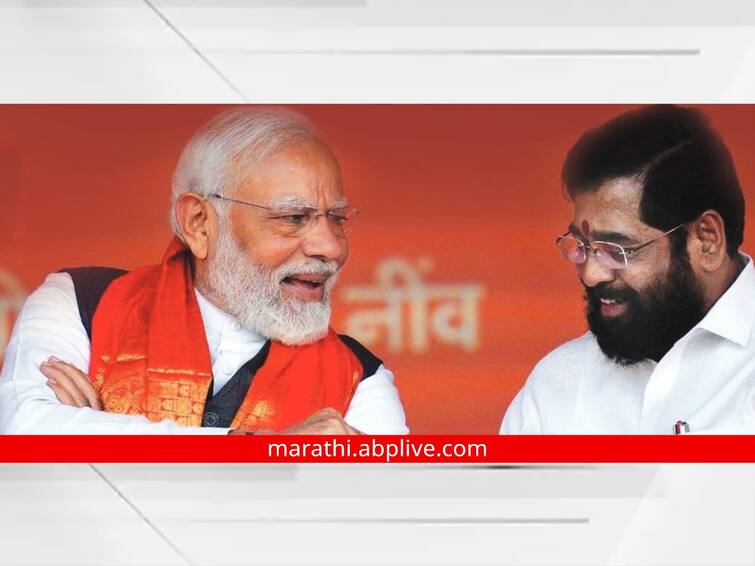 PM Narendra Modi Hold in country and Maharashtra Cm Eknath Shinde hold in state Shiv Sena advertisement in news paper BJP Devendra Fadnavis 'राष्ट्रामध्ये मोदी, महाराष्ट्रात शिंदे'; शिवसेनेकडून जाहिरात; फडणवीसांपेक्षा एकनाथ शिंदे लोकप्रिय असल्याचा उल्लेख