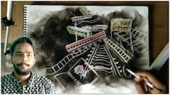 Smoke Art Tribute For Balasore Train Accident: కిరోసిన్ ల్యాంప్ ద్వారా స్మోక్ ఆర్ట్