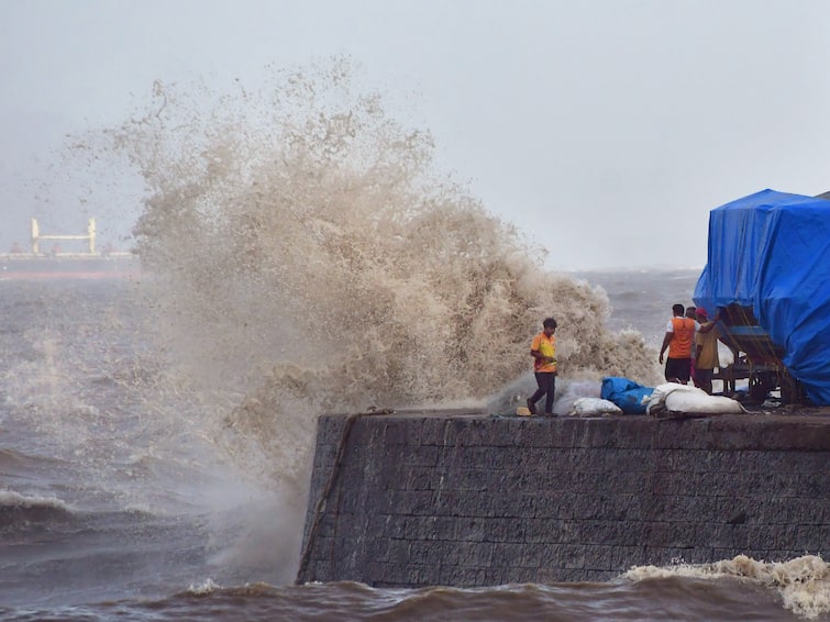 Cyclone Biparjoy: High Tidal Waves Seen At Mumbai's Worli Sea Face, IMD Predicts Thundershowers