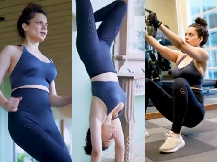 Emergency actress Kangana Ranaut workout in gym after two years video went viral on social media Kangana Ranaut Video: दो साल बाद जिम में लौटीं कंगना रनौत ने किया 'धाकड़' वर्कआउट,अनुमप खेर बोले-‘आप तो डरा रही हो’