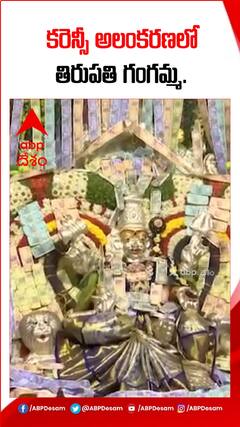 కరెన్సీ అలంకరణలో తిరుపతి గంగమ్మ..!