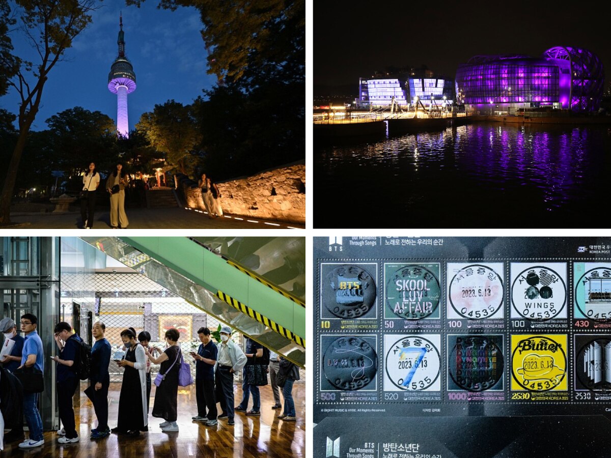 Seoul Turns Purple, Fans Collect Stamps As K-pop Band BTS Completes 10 ...