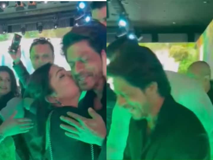 Female Fan Kisses Shah Rukh Khan At Dubai Event Netizens Comment Jail Me Daalo Ladki Ko Shah Rukh Khan को दुबई के इवेंट में फैन ने कर लिया अचानक किस, यूजर्स बोले- 'जेल में डालो लड़की को'