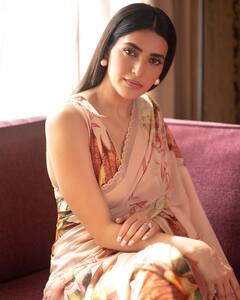 Karishma Tanna Looks Elegant In A Floral Printed Saree. See Pics